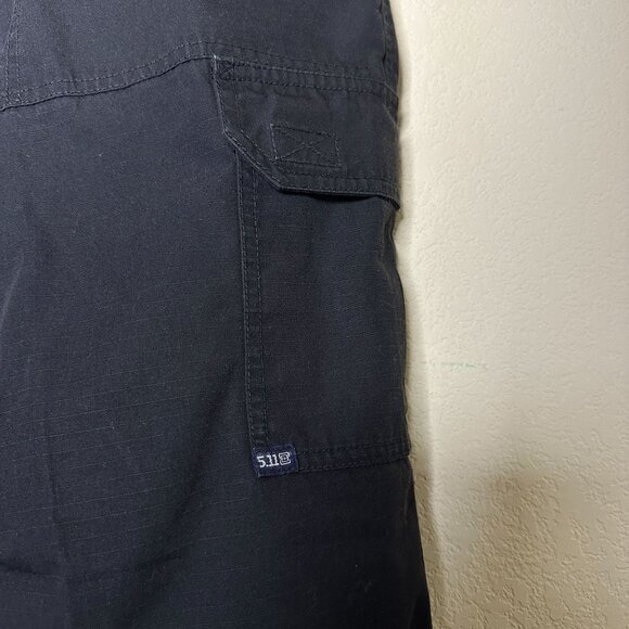 5.11 Tactical Cargo Pant Men 40x34 Black Tech Ripstop Utility Gorp Twill Durable - Picture 9 of 12